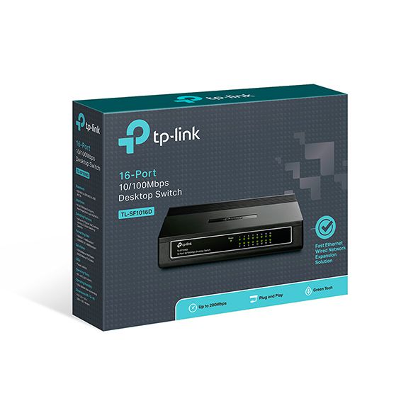 Switch de mesa de 16-Portas 10/100Mbps - Conexão sem limites