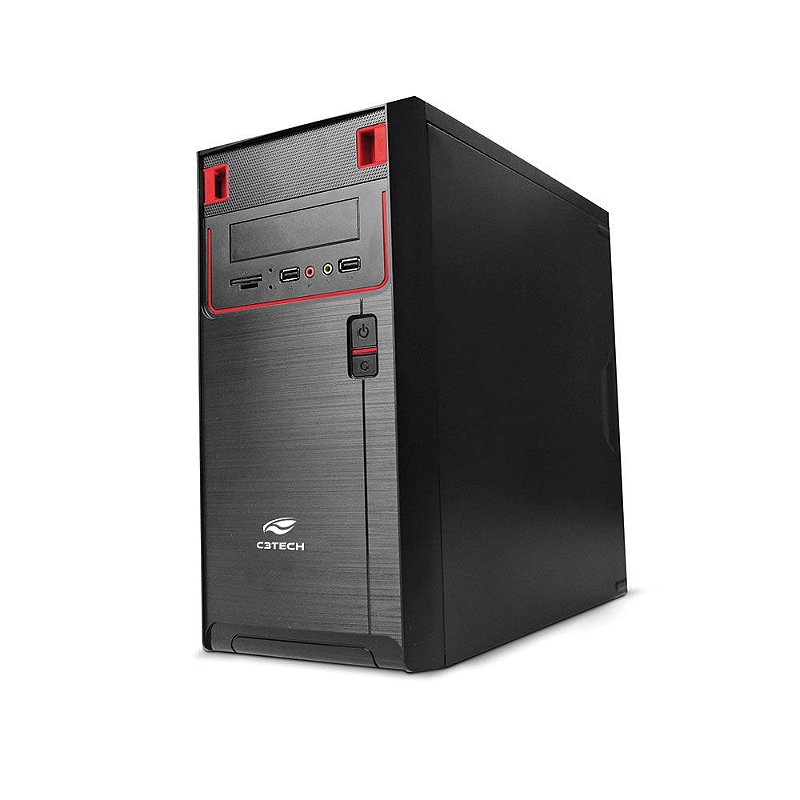 Gabinete Padrão Micro ATX C/ 1 Baias e 2 USB 2.0 Frontal C3 Tech MT-21K