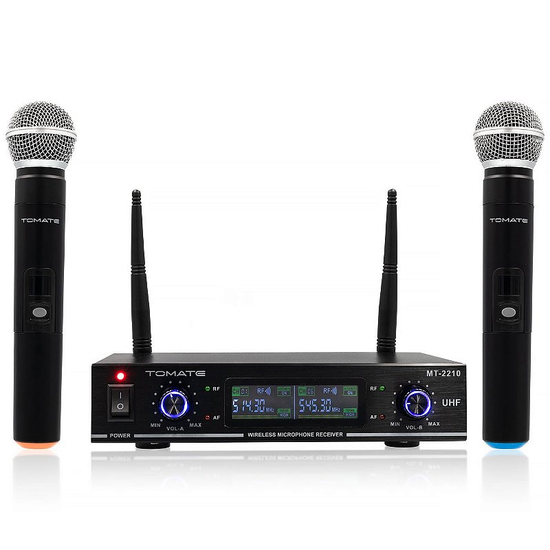 Microfone Dinâmico Duplo Sem Fio MT2210 - Ion Cabos