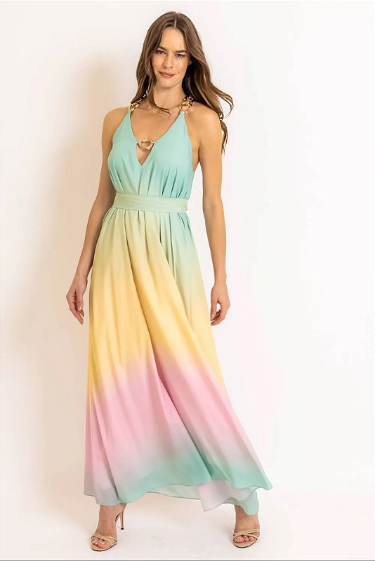 Vestido carmim sale longo