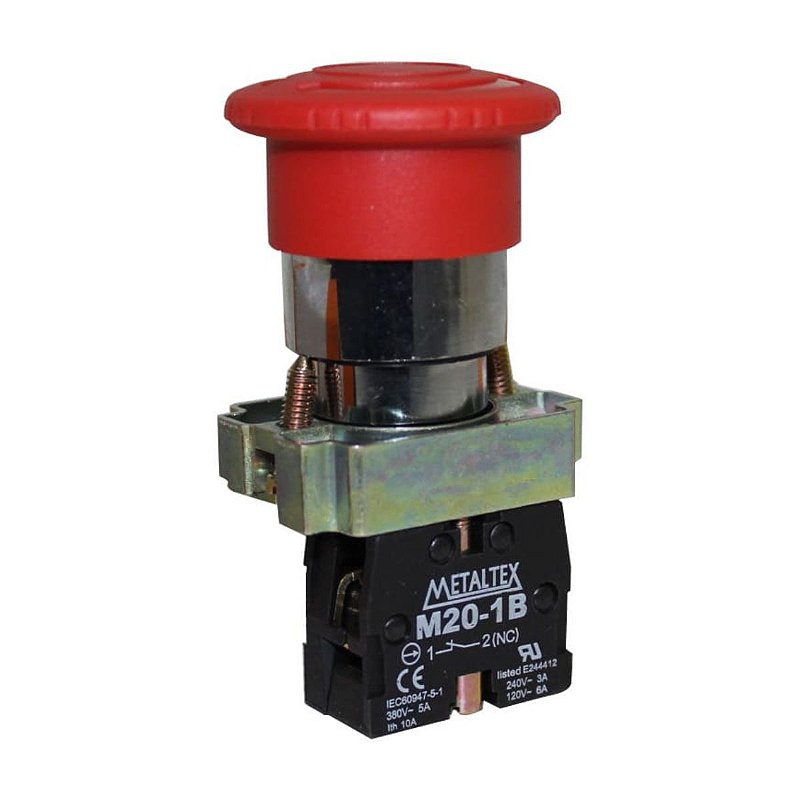 M20akr-r-1b | Botão Emergência C/trava - Vermelho - 1nf | Metaltex