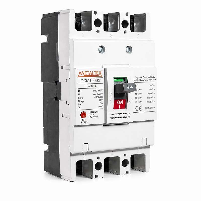 Disjuntor Caixa Moldada Tripolar | Metaltex - LUZ AUTOMAÇÃO
