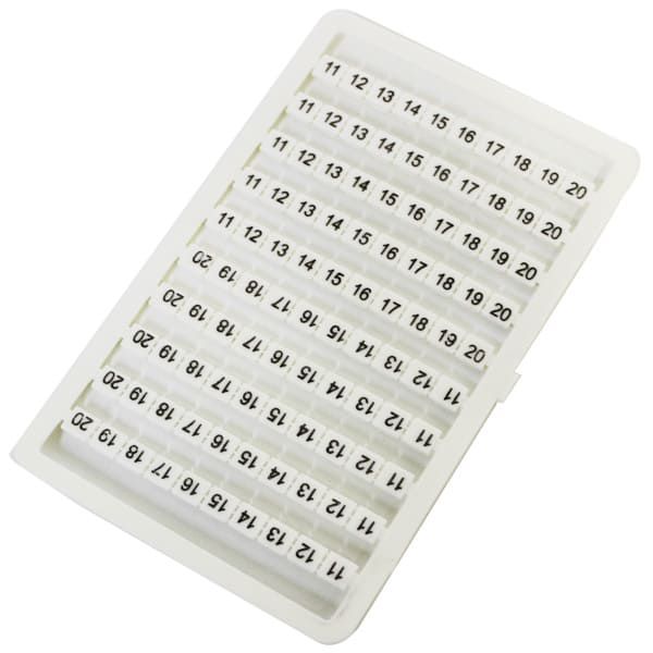 MLB-11-20 | Identificadores de 11 a 20 P/ Conector M - LUZ