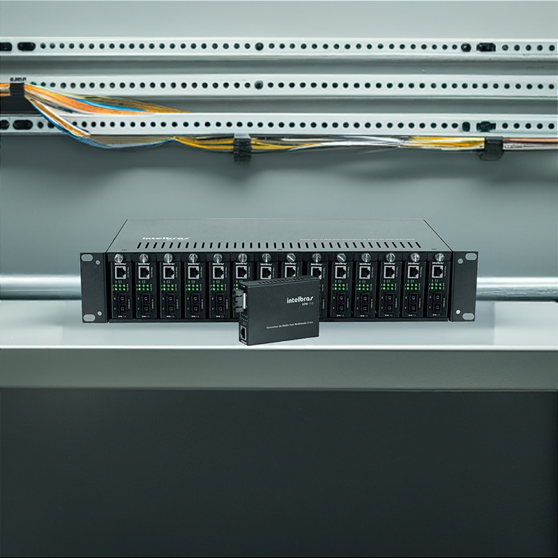 Chassi Rack 19 14 Slots Para Conversores De Mídia Intelbras Kx 14 ...
