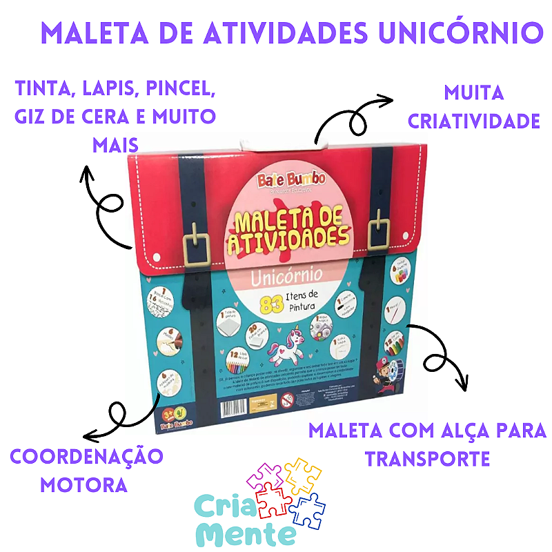 Maleta de Atividades - Dinossauro - CriaMente Jogos Educativos