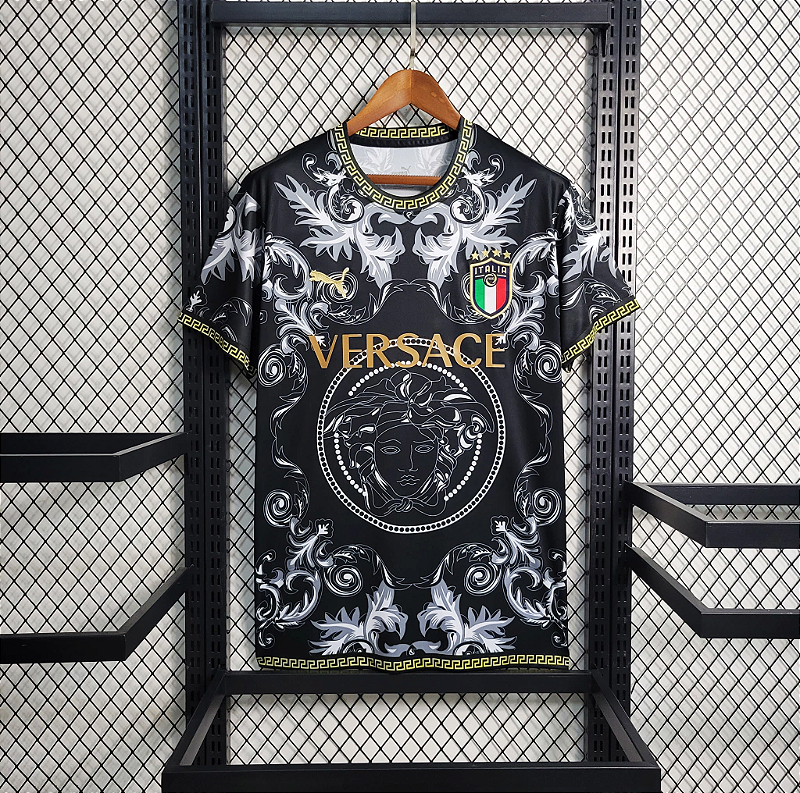 Camisa Itália x Versace Edição Especial 2023/2024 - Masculina Torcedor ...