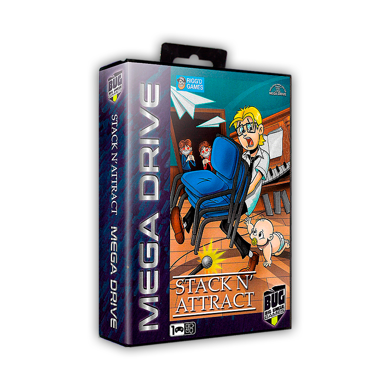 Cartucho P/ Mega Drive Stack N' Attract (Big Uncle Games) - Bitzz