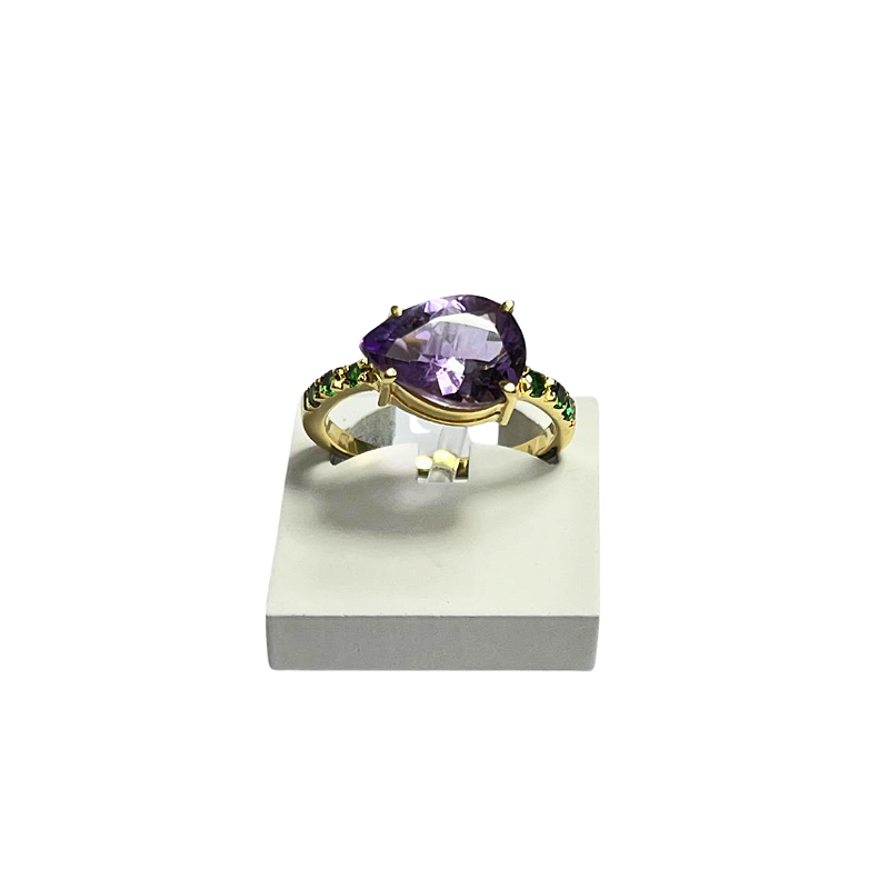 ANEL DAWN DROP AMETISTA COM TSAVRORITA