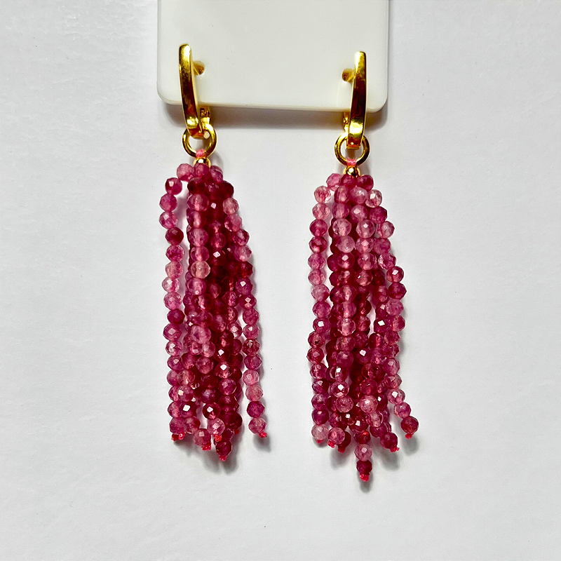 BRINCO CHUVA TURMALINA ROSA