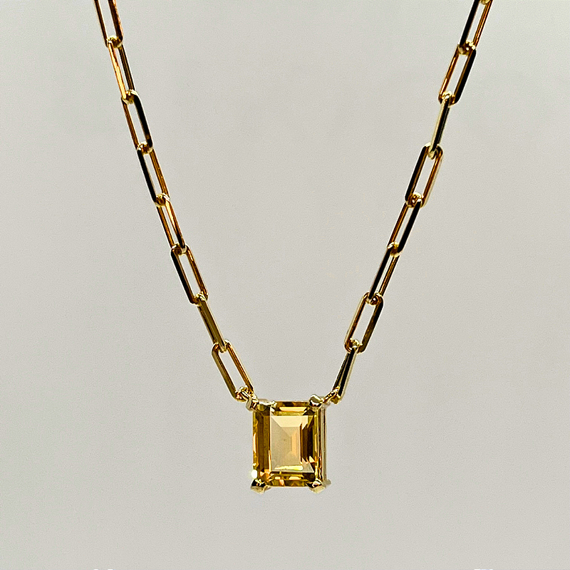 COLAR BAGUETE CITRINO