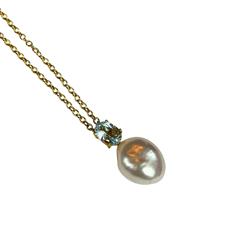 COLAR PÉROLA ÁGUA DOCE