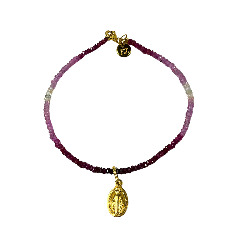Pulseira Nossa Senhora das Graças Rubis