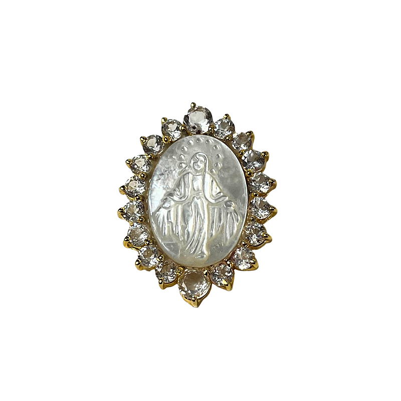 MEDALHA TOPÁZIO BRANCO