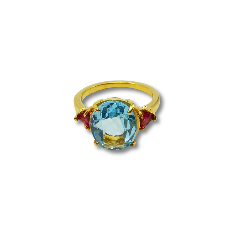 ANEL ENLACE Topázio Sky e Rubelitas