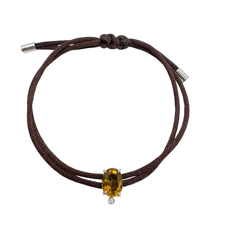 PULSEIRA GAIA CITRINO E MOISSANITE