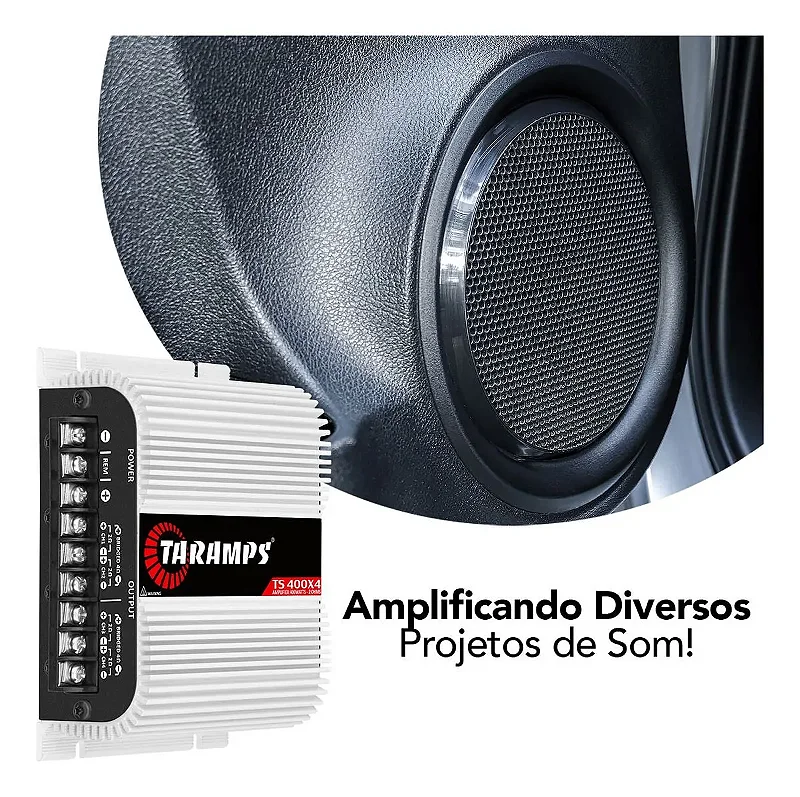 Módulo Amplificador Taramps Classe D TS 400X4 – 2 Ohms - GRUPO