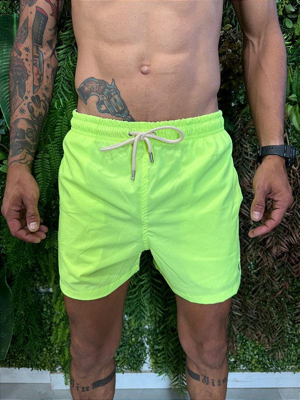 Short praia Ralph Lauren verde fluorescente