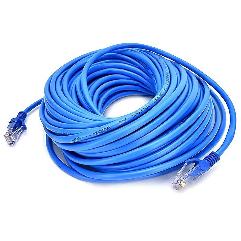 Patch Cord 10 M cat 5e Azul - Crystal Informática