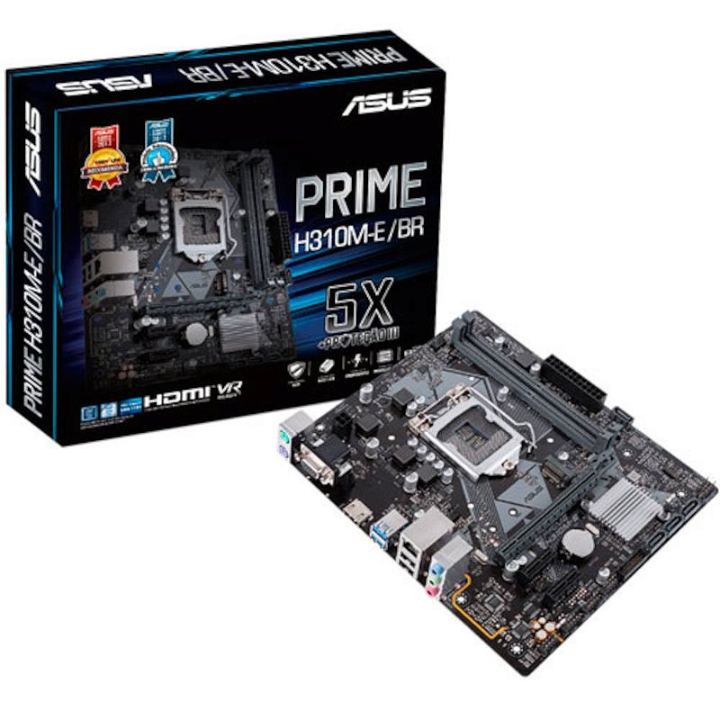 Placa Mãe Asus H310M-E-BR Prime na Crystal Informática - Crystal ...