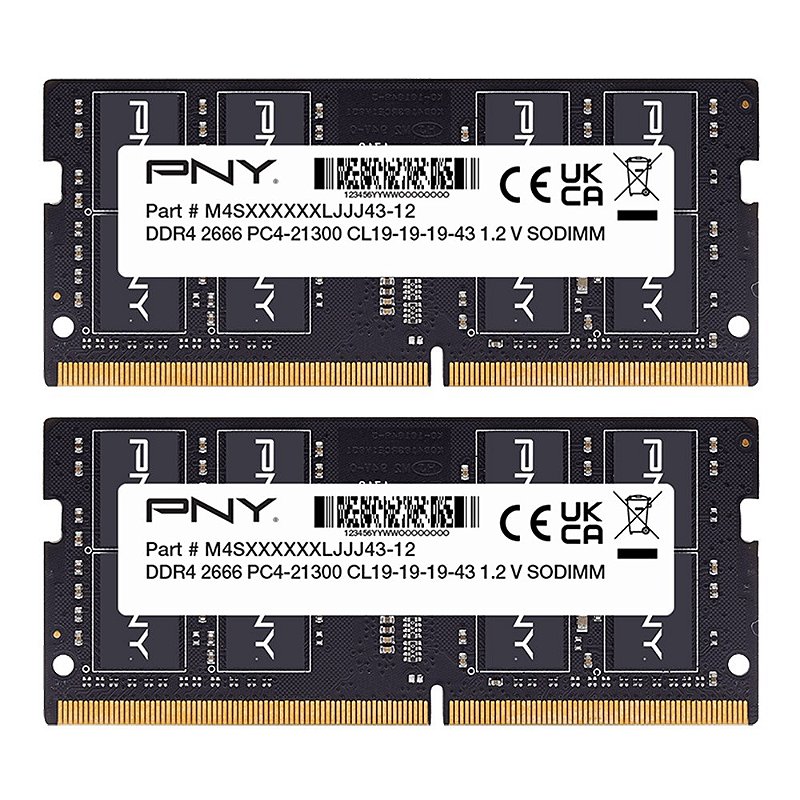 Memória Notebook 8GB DDR4 2666 MHz PNY MN8GSD42666-TB - Crystal