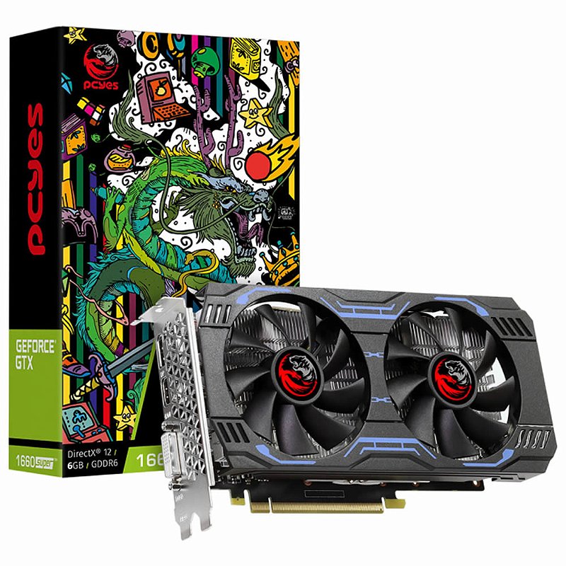 GTX 1660 Super 6GB PA1660S6GR6DF | 1408 CUDA cores - Crystal