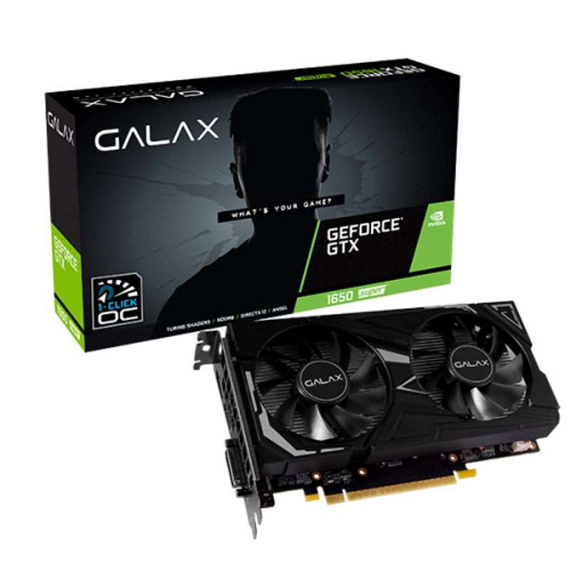 Placa de Vídeo GTX 1650 Galax NVIDIA GeForce 65SQL8DS93E1