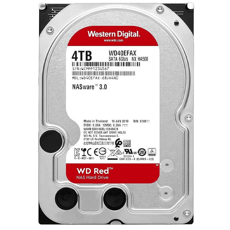 HD 4TB WD RED Plus para NAS Western Digital WD40EFPX - Crystal