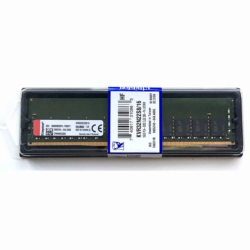 メモリー Kingston KVR32N22S8/16 16GB DDR4 3200 16GB DDR4-3200 DIMM Kingston KVR32N22S8/16 Equivalent