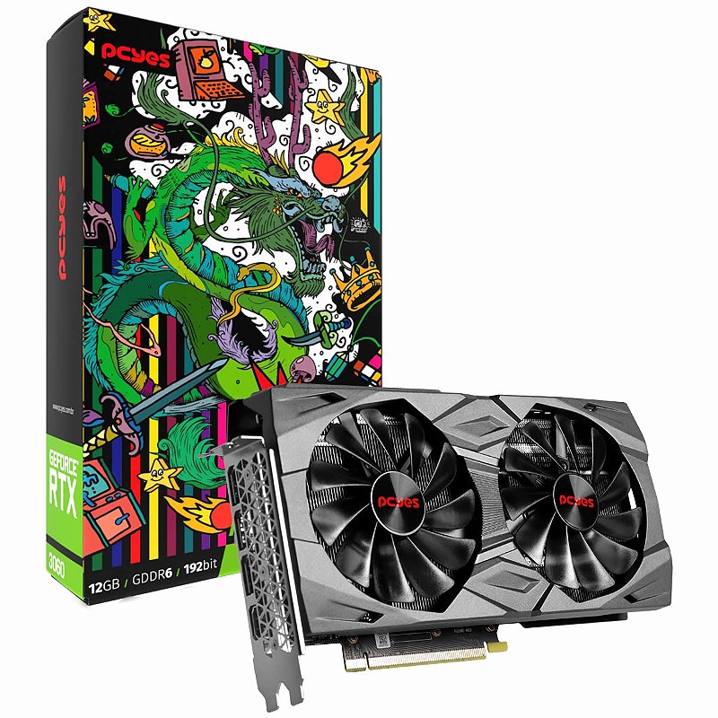 Placa de Vídeo Nvidia Geforce RTX3060 PCYes 12GB - Crystal Informática