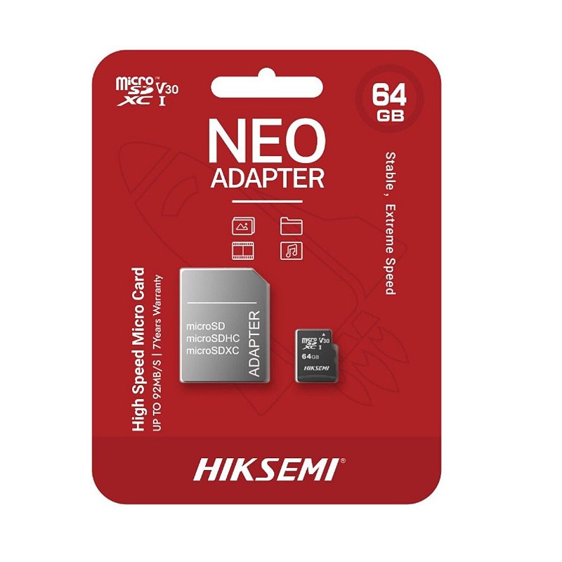 Cartão de Memória Micro SD 64GB Hiksemi Neo - Crystal Informática