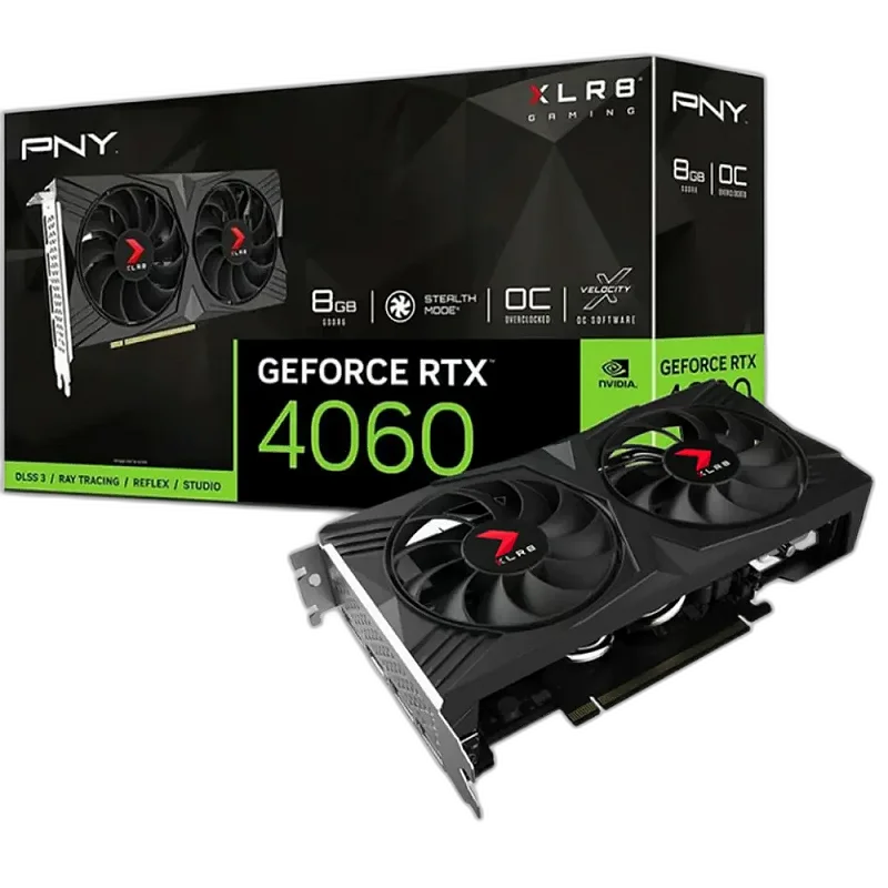 Placa de Vídeo PNY RTX 4060 XLR8 Verto OC 8GB, GDDR6, Ray Tracing