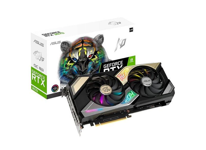 GPU RTX 3070 8GB ASUS KO Gaming - 1815MHz Clock Boost - Crystal