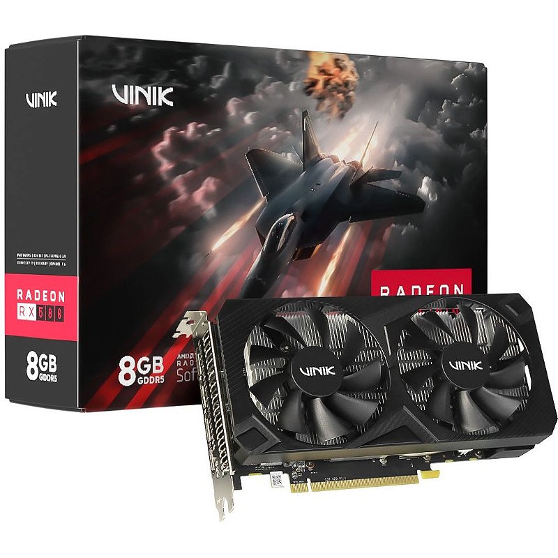 Placa de Vídeo RX 580 Vinik, 8GB, GDDR5, 256 Bits, HDMI e DP