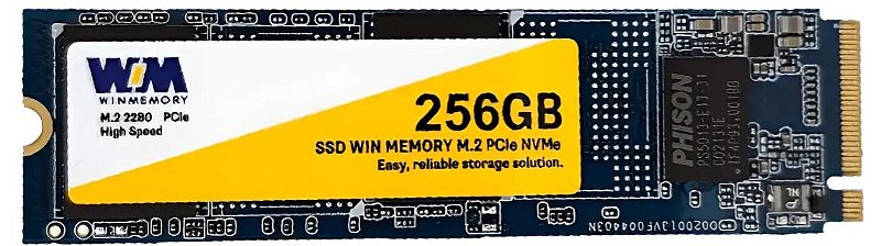 Winmemory 256GB NVMe M.2 2280 PCIe 3.0 - Crystal Informática