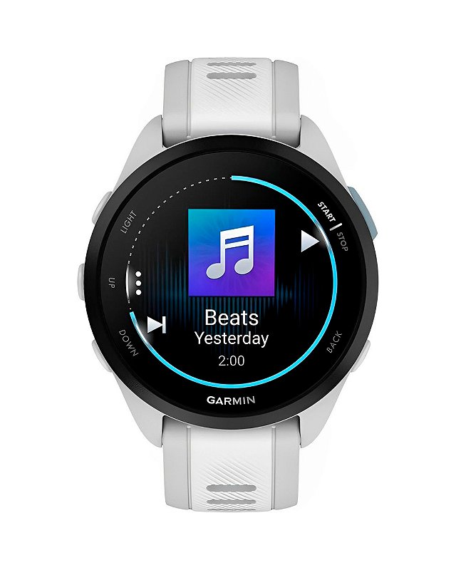 Relógio Garmin Forerunner 165 Music - Fog Grey/White Stone - 010