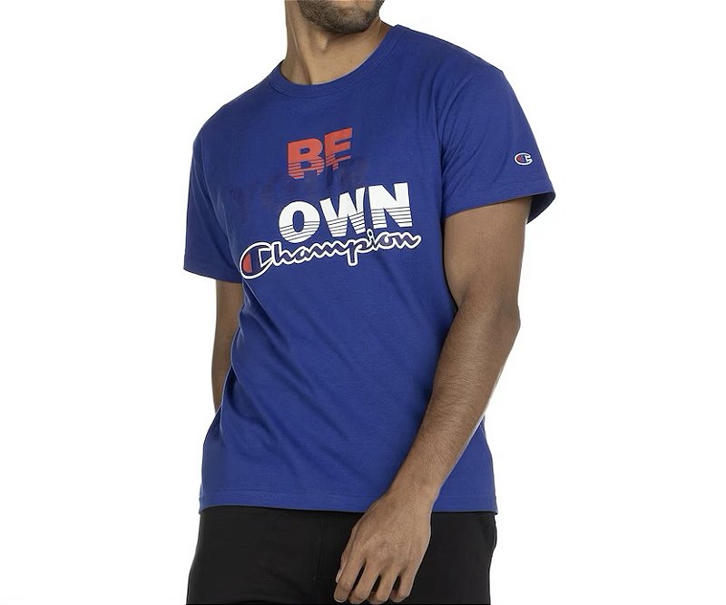 Camiseta Champion Be Your Own Navy Store Pesadao