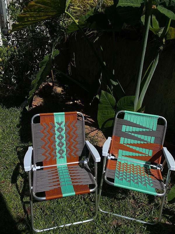 Dupla de Cadeiras de Alumínio Noflow - Grafismo