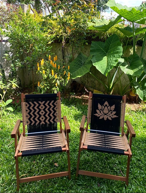 Dupla de Cadeiras de Madeira Noflow - Grafismo black