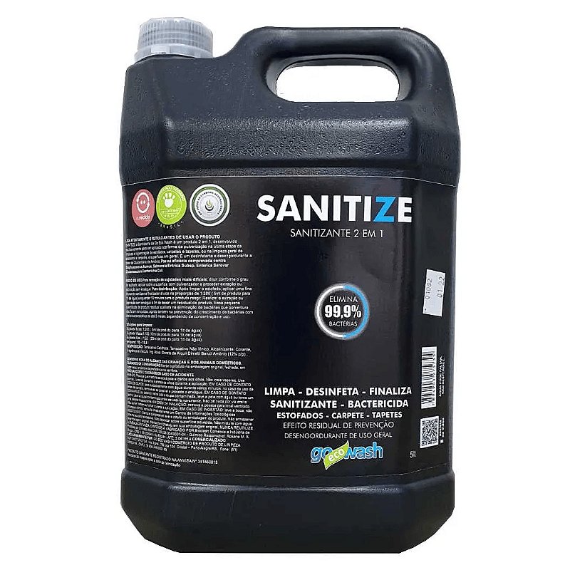 Sanitize Sanitizante Limpador 2 em 1 Go Eco Wash 5L Cristintas Car