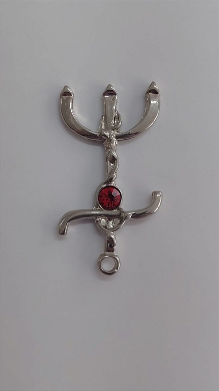 Pingente Prateado- Pomba Gira 5cm