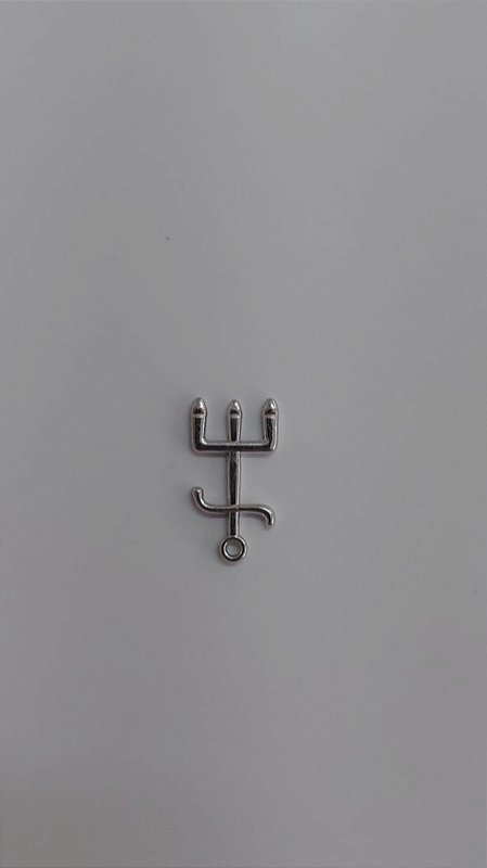 Pingente Prateado - Exu 2cm