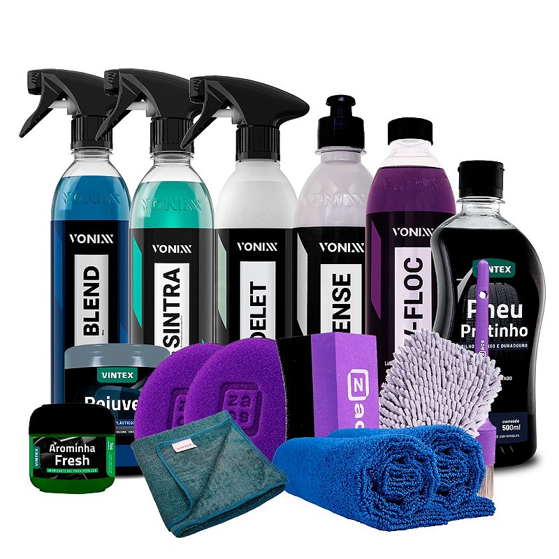 Kit Lavagem Completa Blend, Intense, Sintra, V-Floc, Delet