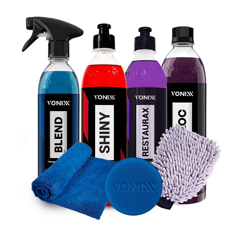 Kit Limpeza Externa Blend, Shiny, Restaurax e V-Floc