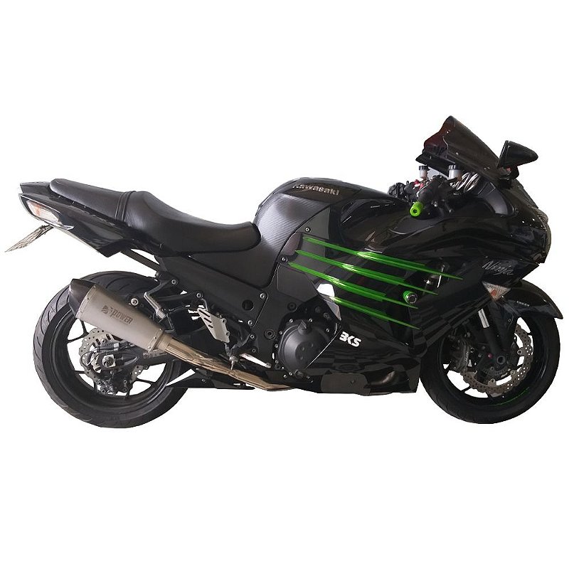 Escapamento Ponteira R66GP Link Inox Kawasaki ZX-14 Power