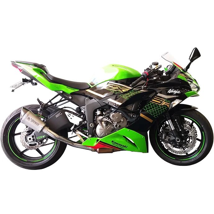 アカイ Escapamento Ponteira HexaGP Link Longo Inox Kawasaki ZX-6R 636