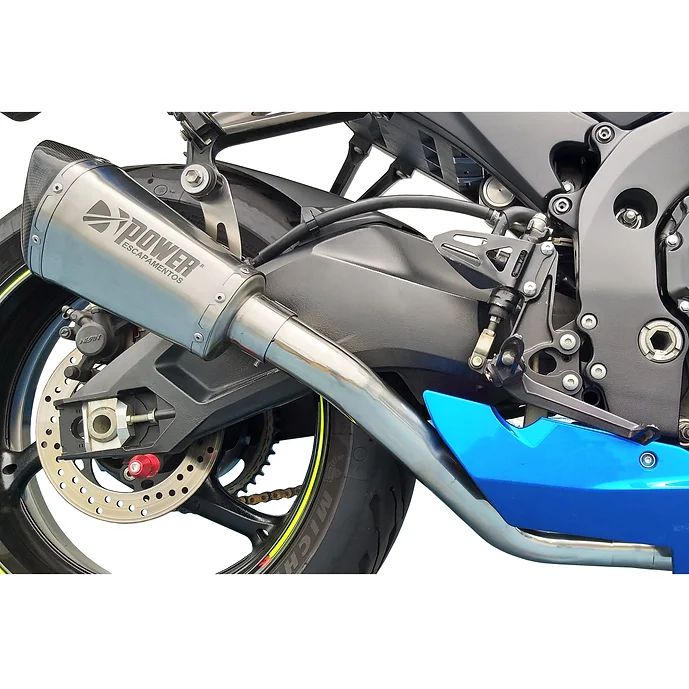 Escapamento Ponteira HexaGP Longo e Peças Corte Catalizador Suzuki