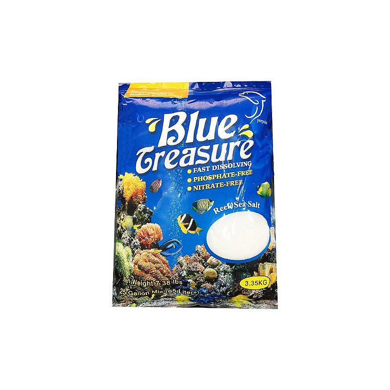 SAL BLUE TREASURE REEF SEA SALT 3,35KG (BAG) Aquabase Aquapaisagismo