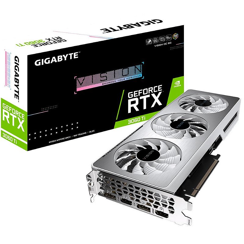 Placa de Vídeo Gigabyte GeForce RTX 3060 Ti VISION OC | GK