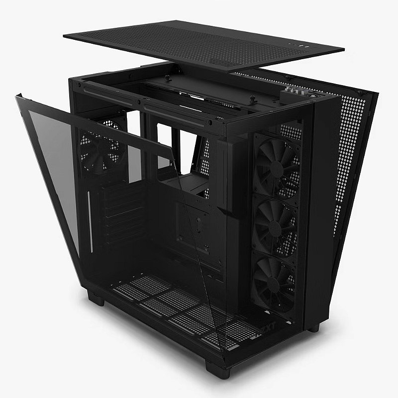 Interior do NZXT H9 Flow Preto
