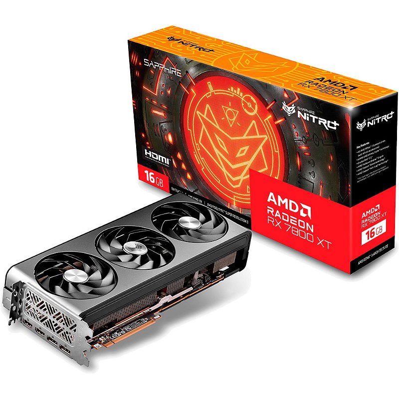PLACA DE VÍDEO SAPPHIRE PURE AMD RADEON RX 7800 XT GAMING OC